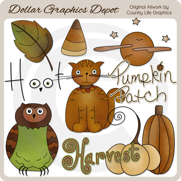 Pumpkin Patch 1 - Clip Art