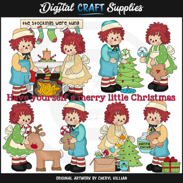 Raggedy Little Christmas - ClipArt - Esclusiva DCS
