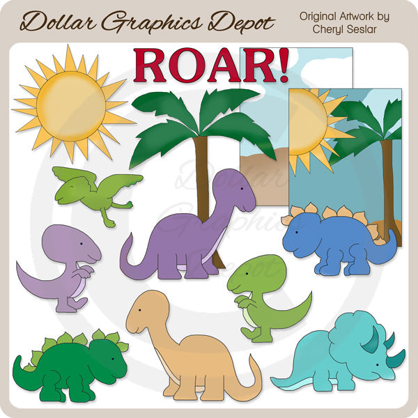 Roar Dinosaur - Clip Art