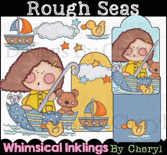 Rough Seas...Hand Colored Graphics