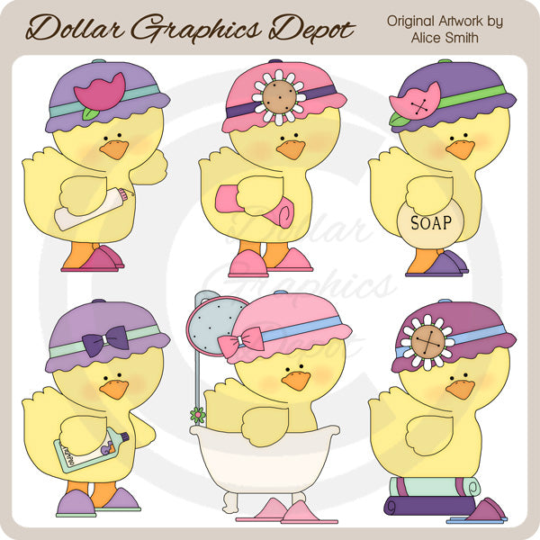 Rub-A-Dub Ducky - Clip Art - DCS Exclusive