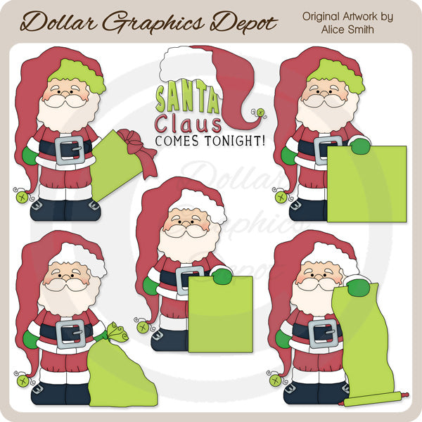 Santa Claus Messages - Blank - Clip Art