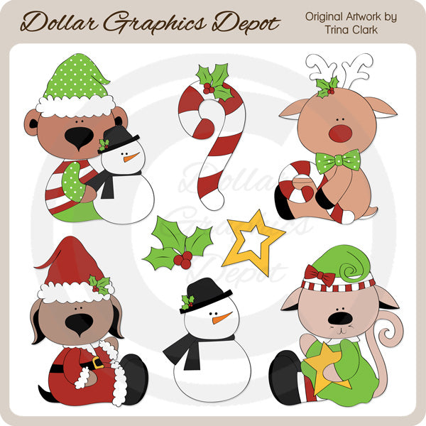 Santa's Friends - Clip Art