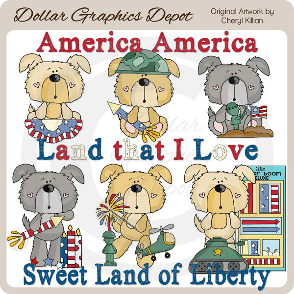 Cuccioli trasandati - America - Clip Art - Esclusiva DCS