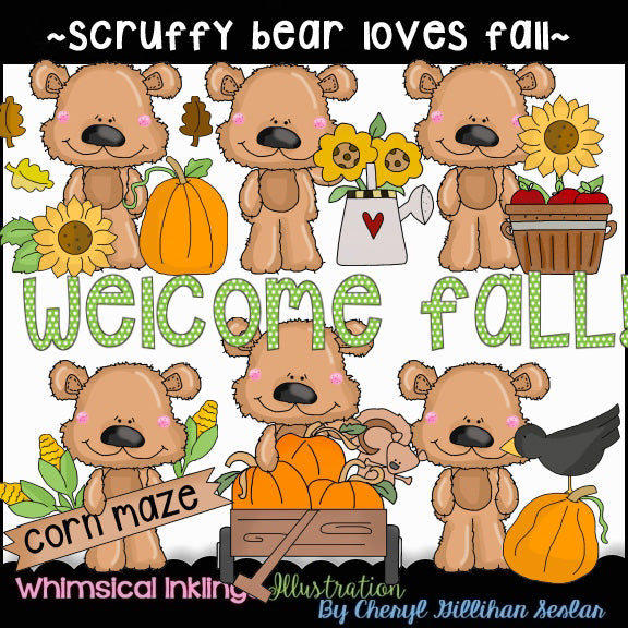 Scruffy Bears...Loves Fall