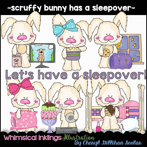 Scruffy Bunny...Has A Sleepover