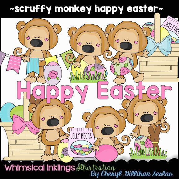 Scruffy Monkey...Happy Easter