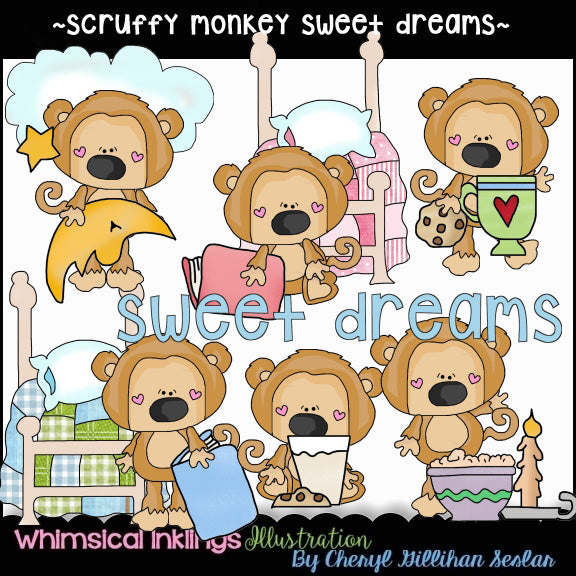 Scruffy Monkey...Sweet Dreams