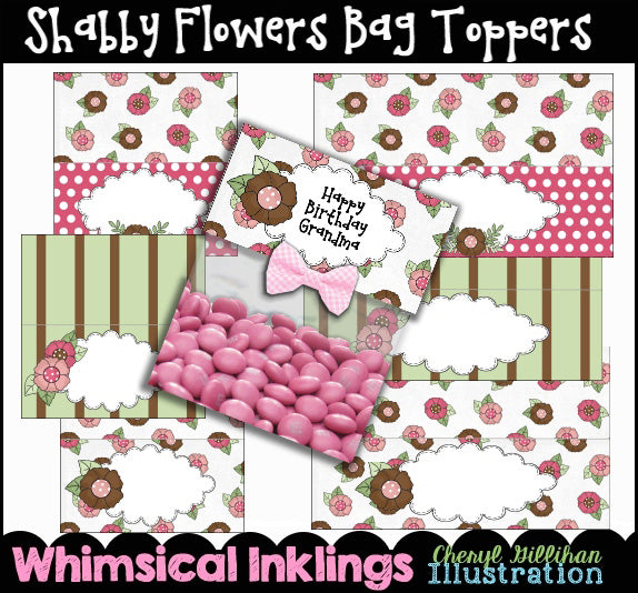 Shabby Flowers_Bag Toppers