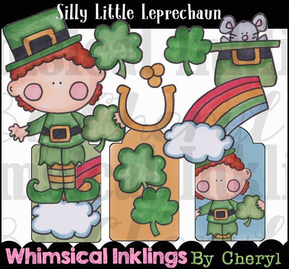 Silly Little Leprechaun... Collezione grafica colorata a mano