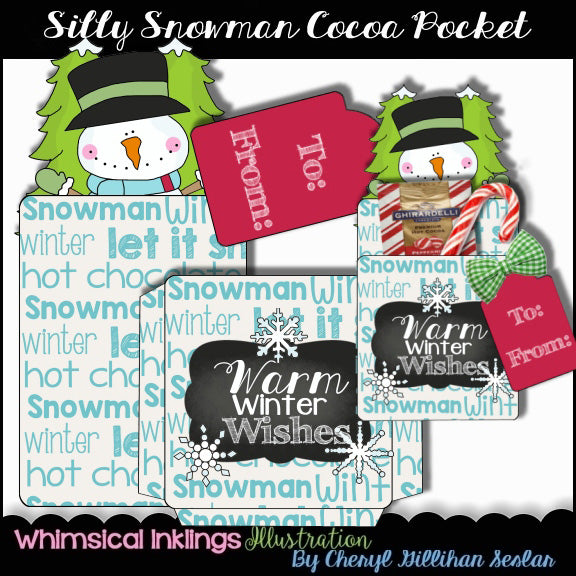 Silly Snowman Cocoa Pocket  (WI)