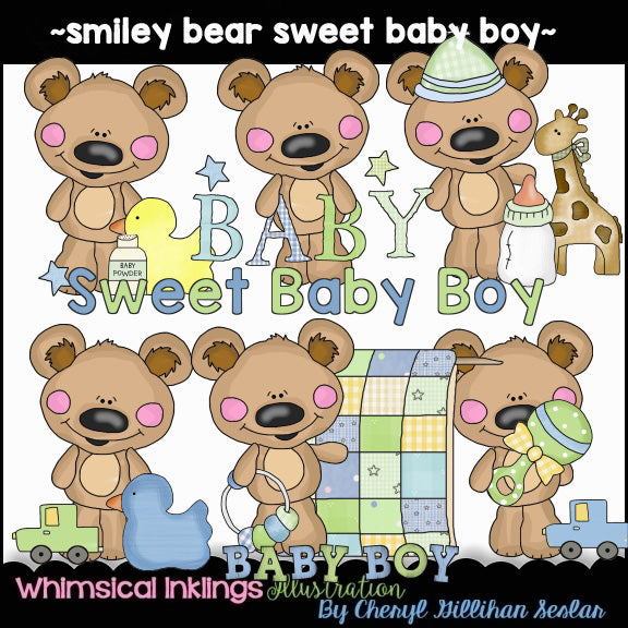 Smiley Bears...Sweet Baby Boy