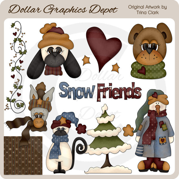 Snow Friends 2 - Clip Art