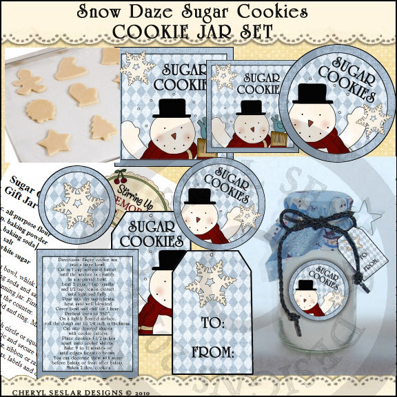 Mix di barattoli di biscotti allo zucchero Snow Daze