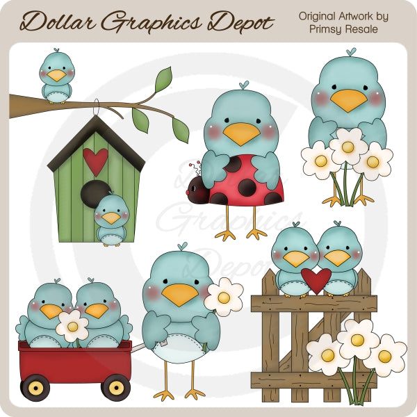 Spring Birds 3 - Clip Art