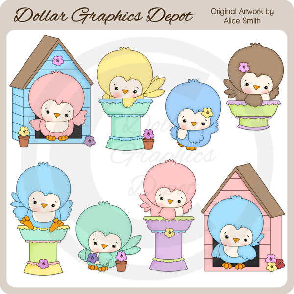 Spring Birds - Clip Art - *DCS Exclusive*