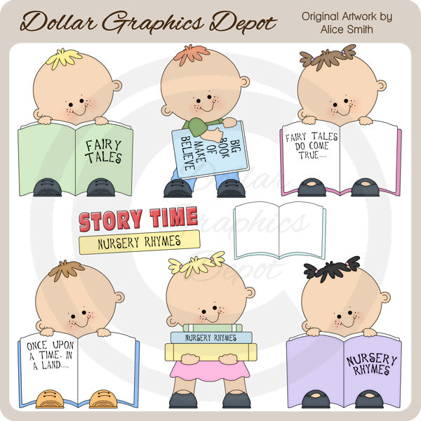 Story Time Kids 1 - Clip Art - *DCS Exclusive*