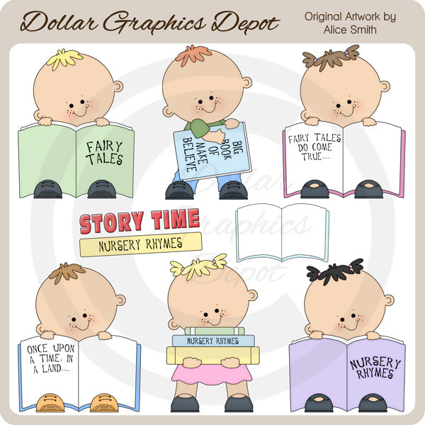 Story Time Kids 1 - ClipArt - *Esclusiva DCS*