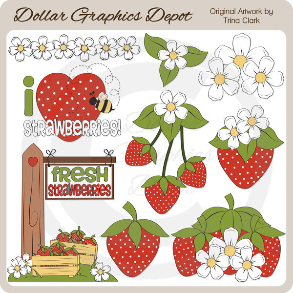 Strawberry Patch - Clip Art
