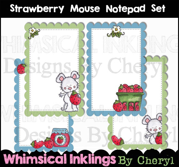 Strawberry Mouse Notepad  (WI)