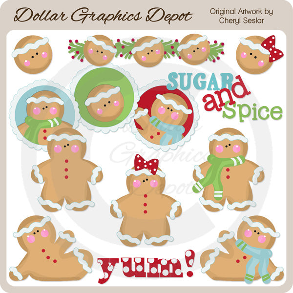 Sugar and Spice Gingers - Clip Art