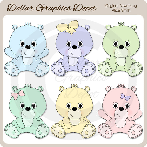 Sweet Baby Bears 2 - Clip Art - *DCS Exclusive*