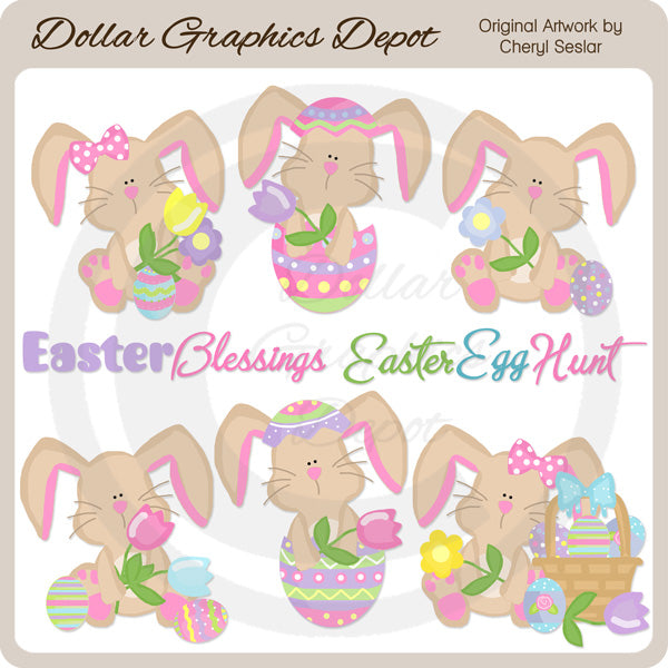 Sweet Easter Bunny - Clip Art