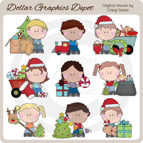 Dulces Niños - Navidad - Clipart