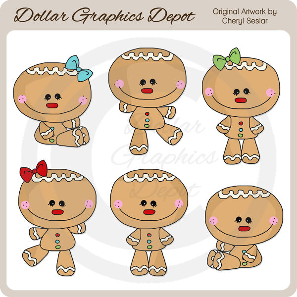 Dolci piccoli zenzero - ClipArt