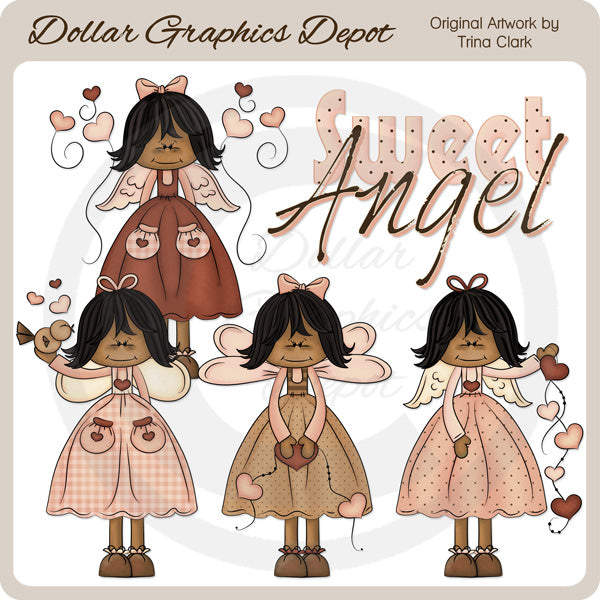 Sweet Valentine Angels 2 - Clip Art