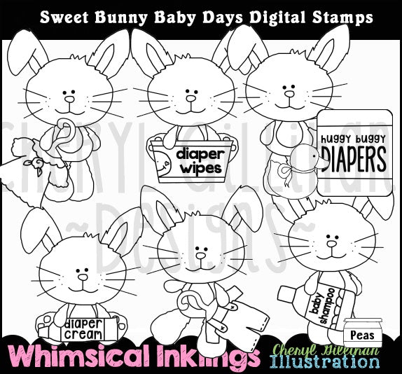 Sweet Bunny_Baby Days...Digital Stamps