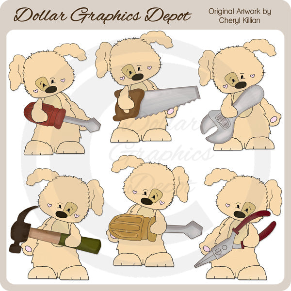 Sweetie Pup - Tool Time - Clip Art