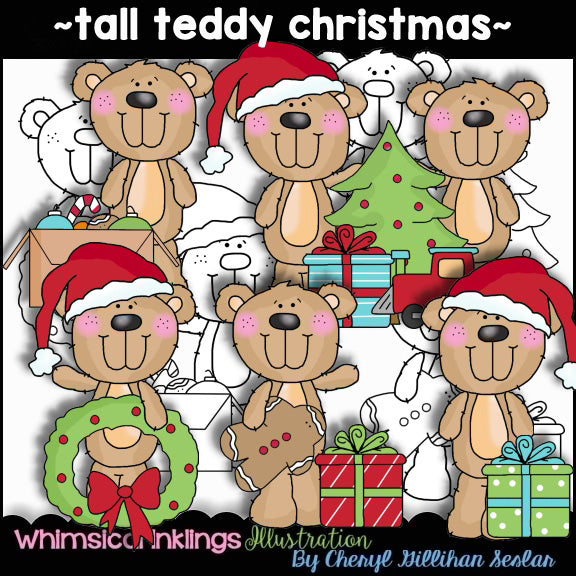 Tall Teddy Bears...Christmas