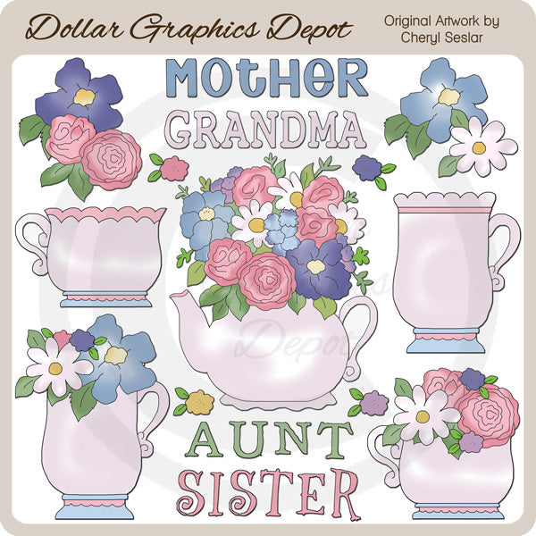 Tea For Mother - Clip Art