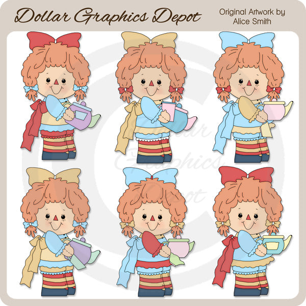 Tea Time with Annie - Clip Art - *DCS Exclusive*