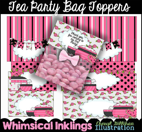 Tea Party Bag Toppers