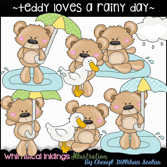 Teddy Bears...Loves A Rainy Day