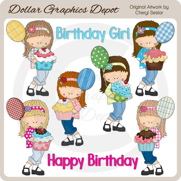 Teen Birthday Girls - Clip Art - *DCS Exclusive*