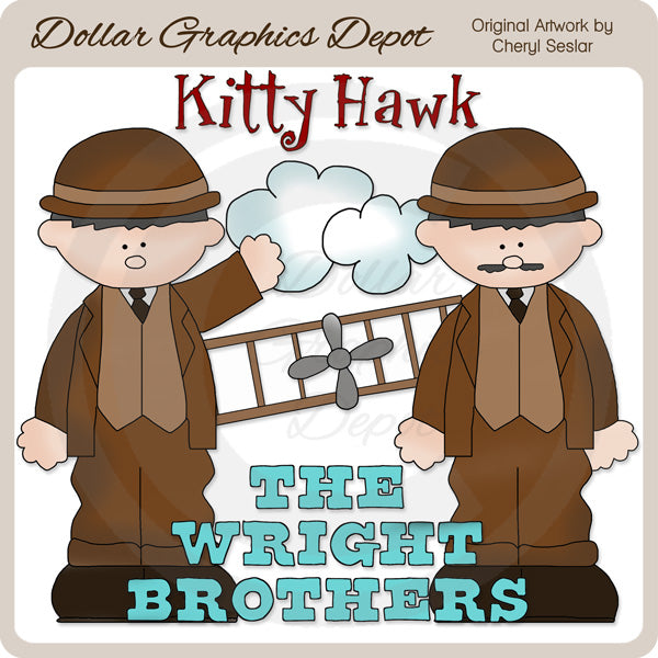 The Wright Brothers - Clip Art