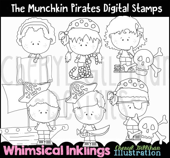 The Munchkin Kids Pirates_Digital Stamps