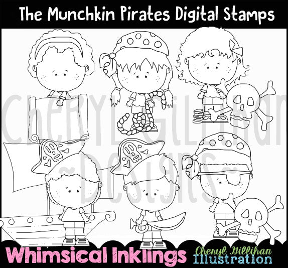 Los Piratas de los Niños Munchkin_Sellos Digitales