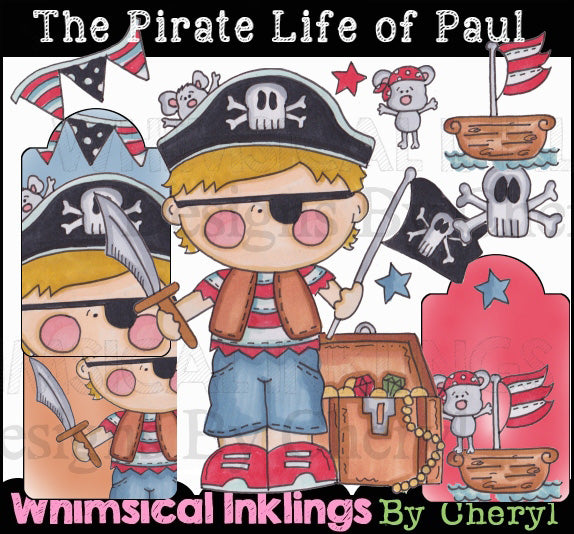 The Pirate Life Of Paul...Hand Colored Graphics