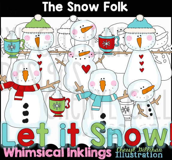 Snow Folk Graphic Clipart Collection