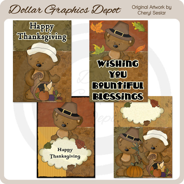 Tibbles Thanksgiving Cards - Printables