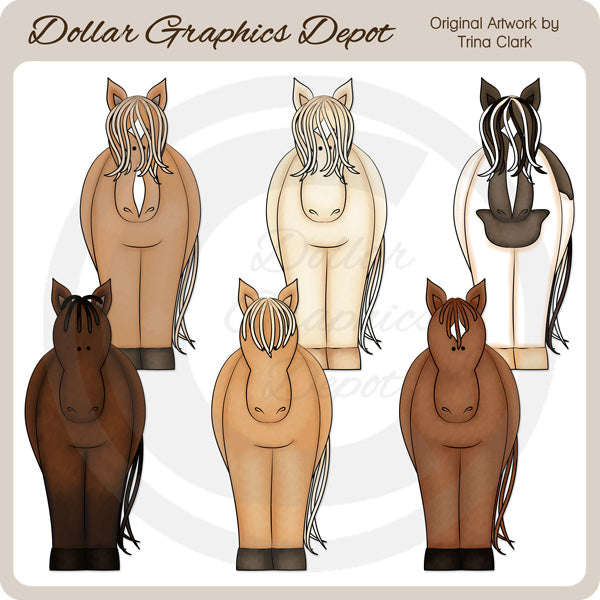 Trina's Horses - Clip Art