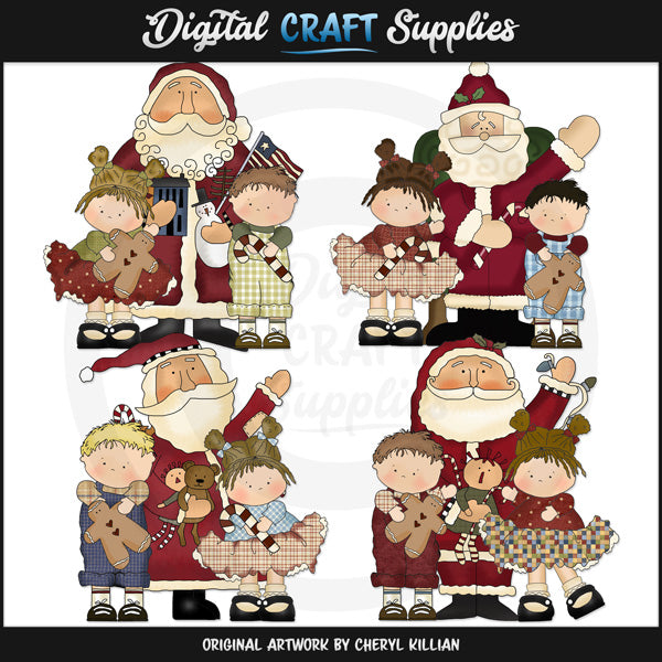 Visiting Santa - Clip Art - DCS Exclusive