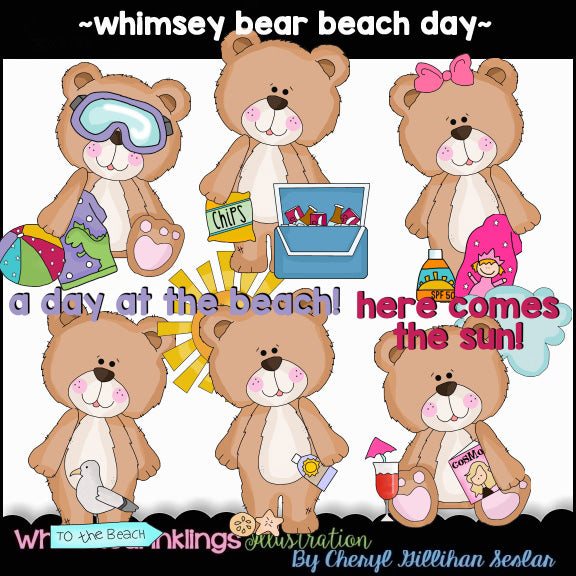 Whimsey Bears...Beach Day