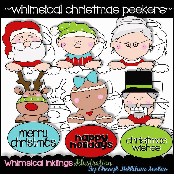 Whimsical Christmas Peekers