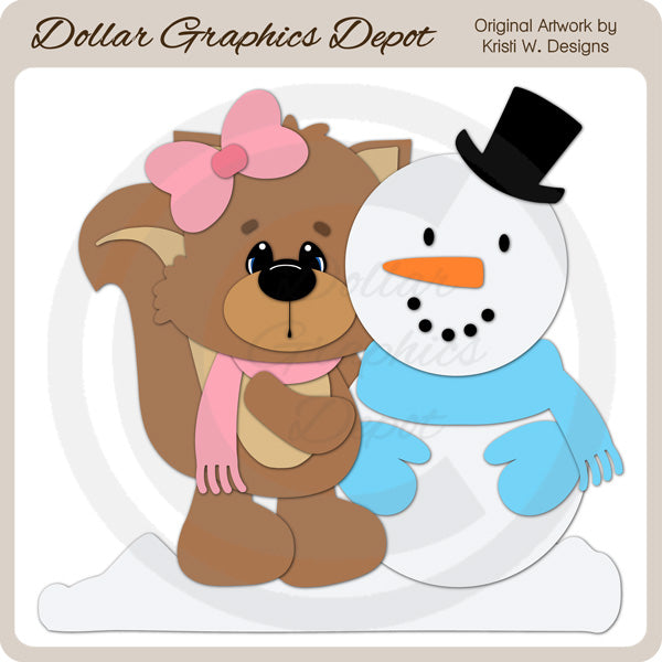 Winter Squirrel 3 - Cutting Files/Paper Piecing *DCS Exclusive*