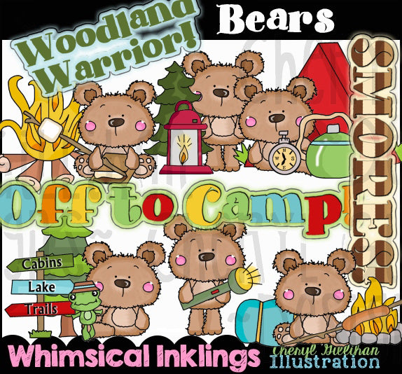 Woodland Warrior Bears...Graphic Collection